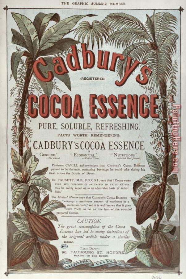 English School Advertisement For Cadburs Cocoa Essence From The Graphic